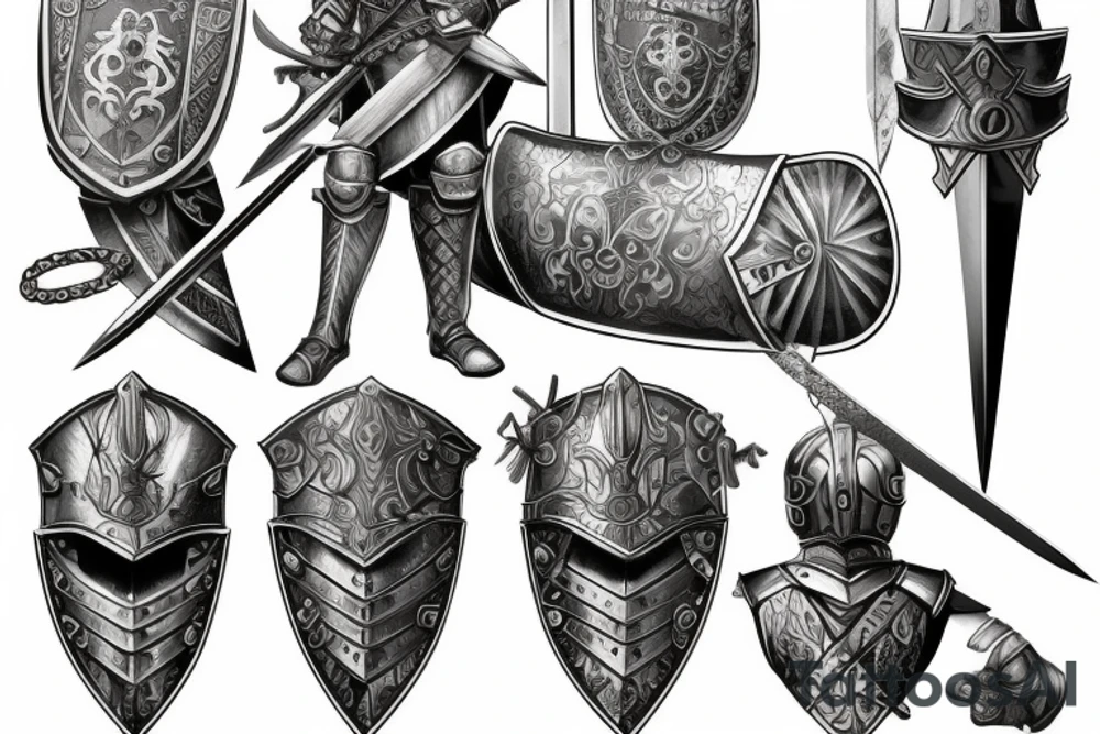 Armor, Roman, Warrior, Knight, Sword, Fight, Plate, Latin tattoo idea