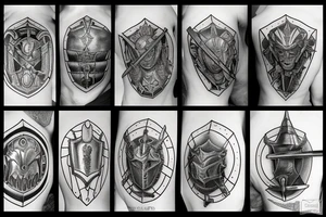 Armor, Roman, Warrior, Knight, Sword, Fight, Plate, Latin, shield tattoo idea