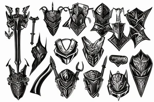 Knight with a armor tattoo idea