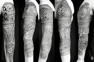 Plate Armor on the Arm tattoo idea