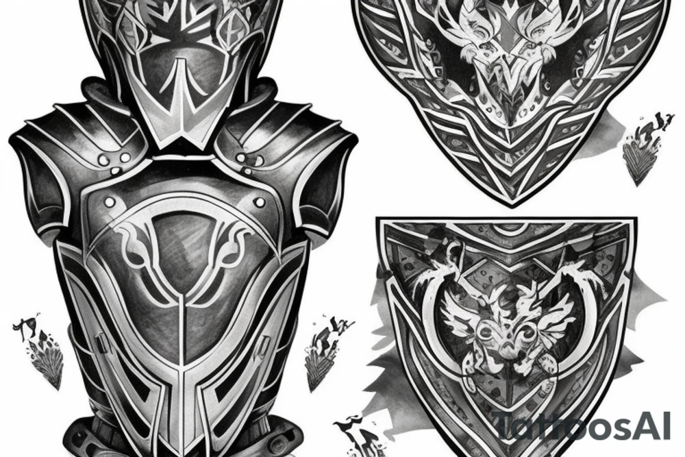 Plate Armor on the Arm tattoo idea