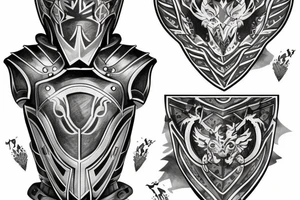 Plate Armor on the Arm tattoo idea
