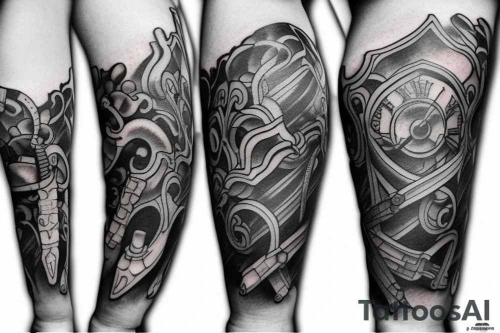 Arm with Armor tattoo idea