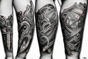 Arm with Armor tattoo idea