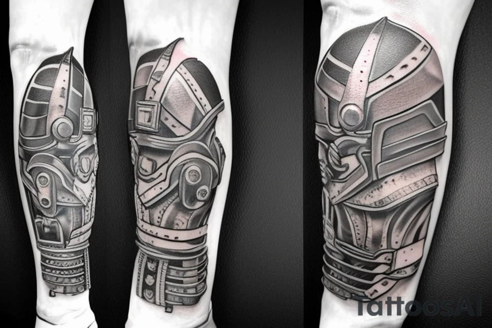 Plate Armor on a Arm tattoo idea