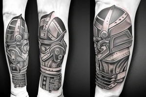 Plate Armor on a Arm tattoo idea