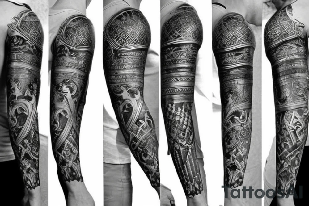 Plate Armor on a Arm tattoo idea
