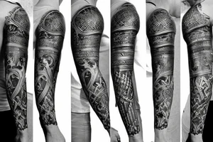 Plate Armor on a Arm tattoo idea