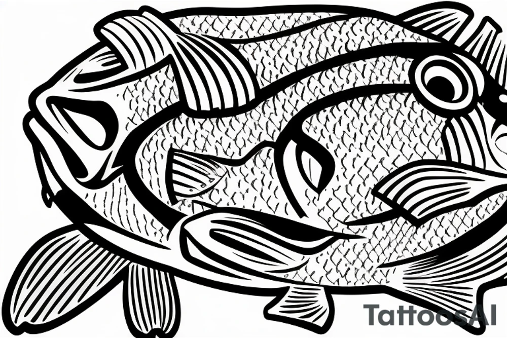 Largemouth bass fishing for smallmouth bass tattoo idea