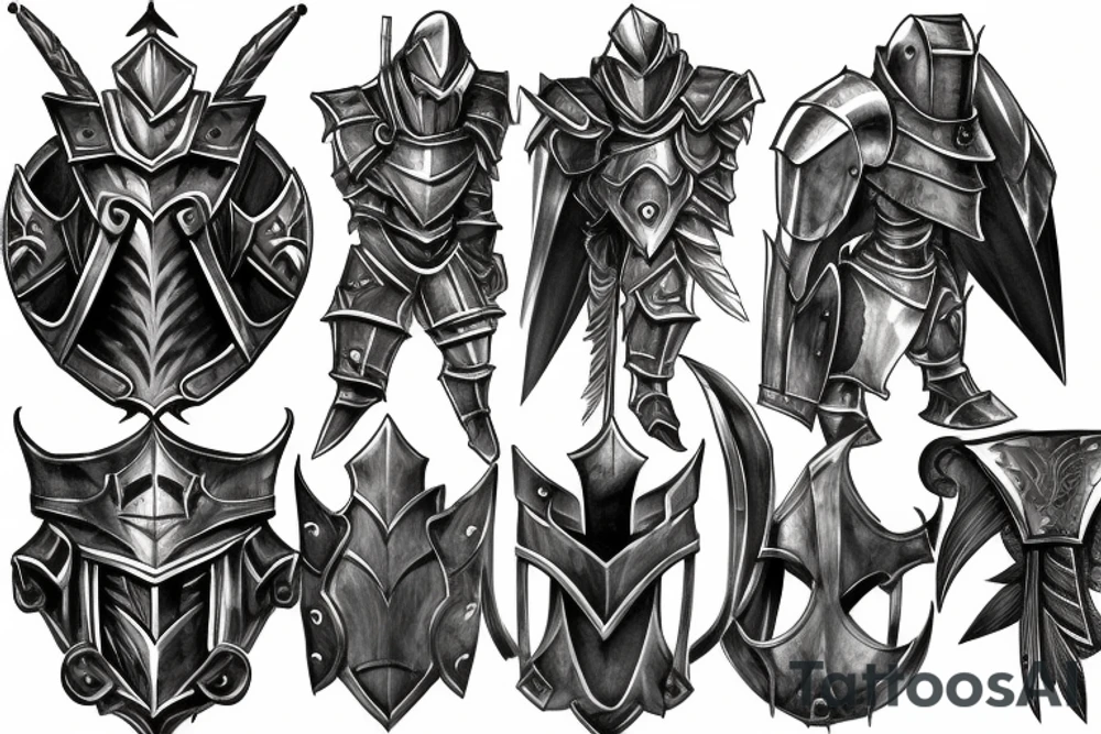 A Platearmor Knight tattoo idea