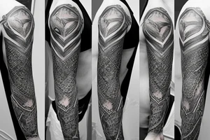 Plate Armor Arm and Breast tattoo idea