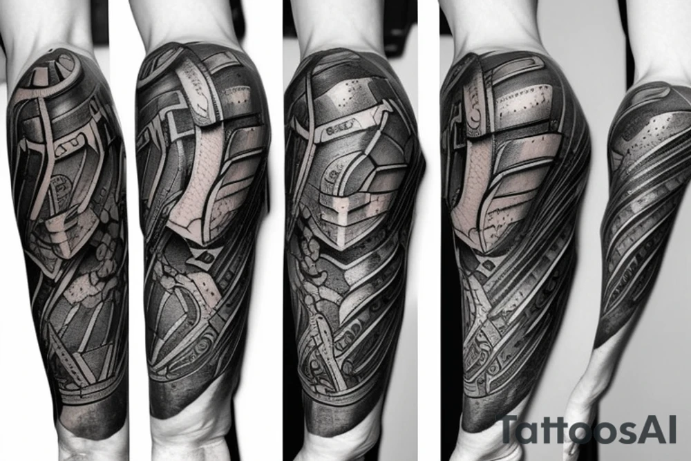 Platearmor Shield on Arm tattoo idea