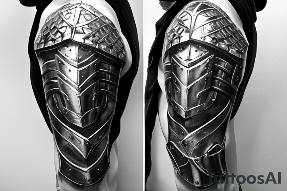 Plate Knight Armor, Shield, Chain Heavy, warrior tattoo idea