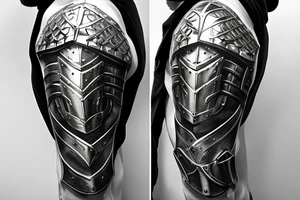Plate Knight Armor, Shield, Chain Heavy, warrior tattoo idea