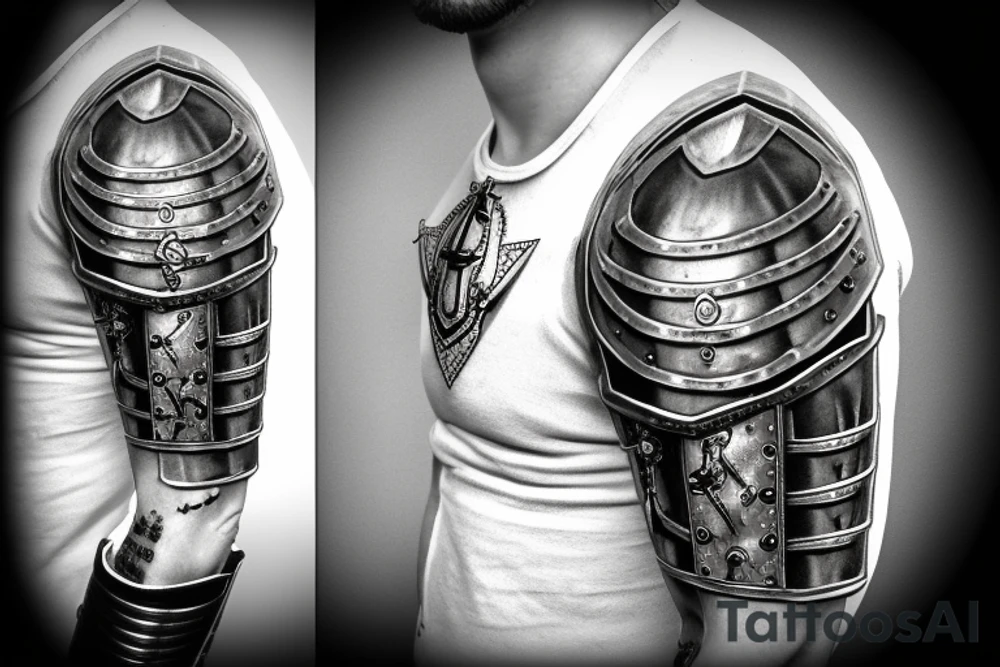 Plate Knight Armor, Shield, Chain Heavy, warrior tattoo idea