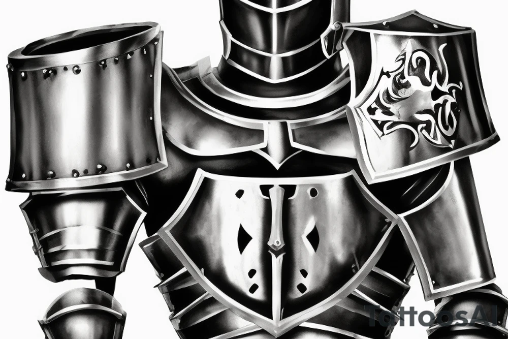 Plate Knight Armor, Shield, Chain Heavy, warrior, Plates, Defense, Armor, Fight tattoo idea