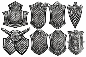 Plate Knight Armor, Shield, Chain Heavy, warrior, Plates, Defense, Armor, Fight, Runes, Latin, Gladiator tattoo idea