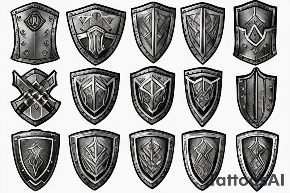 Plate Knight Armor, Shield, Chain Heavy, warrior, Plates, Defense, Armor, Fight, Runes, Latin, Gladiator, Engraved, Arm tattoo idea