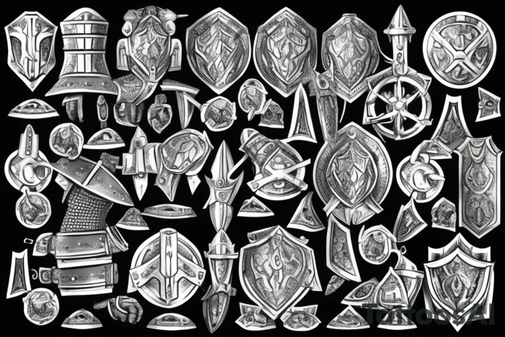 Plate Knight Armor, , Chain Heavy, warrior, Plates, , Armor, Fight, Runes, Latin, Gladiator, Engraved, Arm tattoo idea