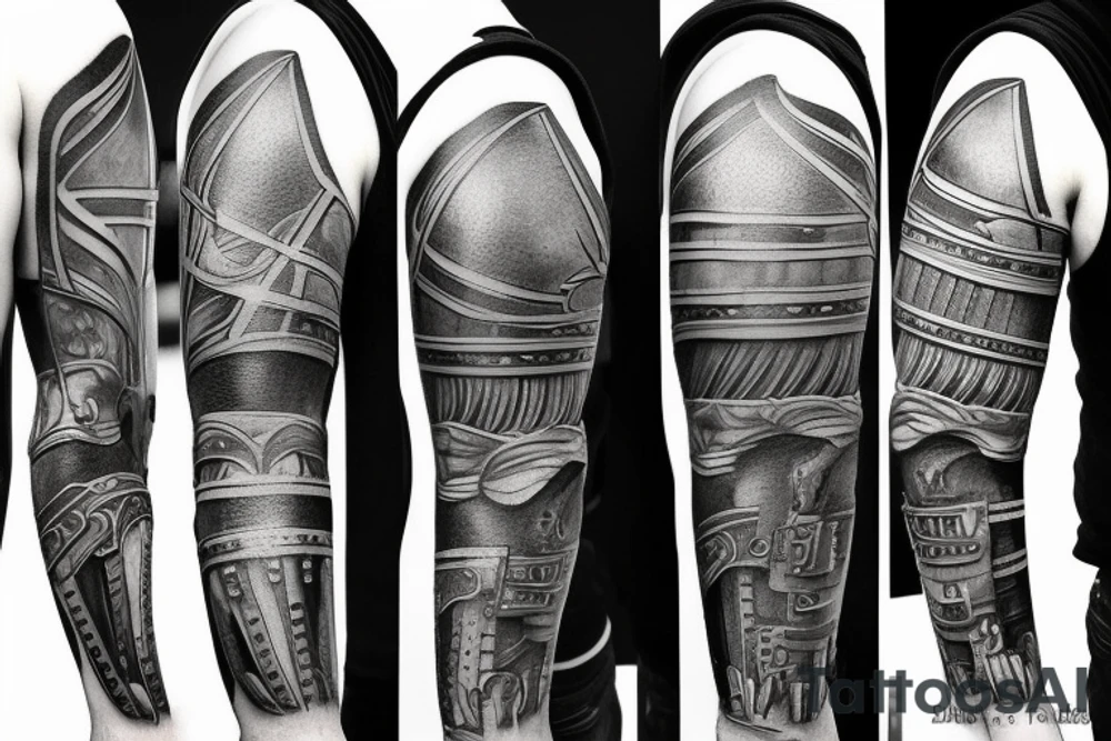 Roman, Gladiator Arm Armor tattoo idea