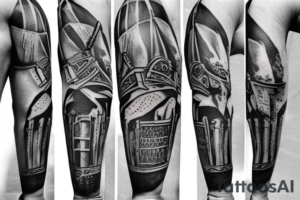 Roman, Gladiator Arm Armor tattoo idea