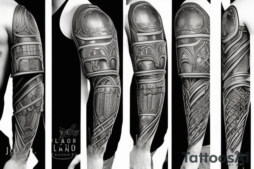 Gladiator Plate Armor Knight tattoo idea