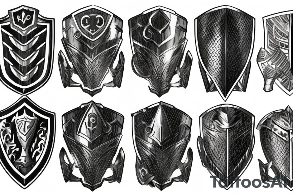 Armor Knight Shield tattoo idea