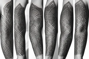 golden cut sleeve tattoo idea