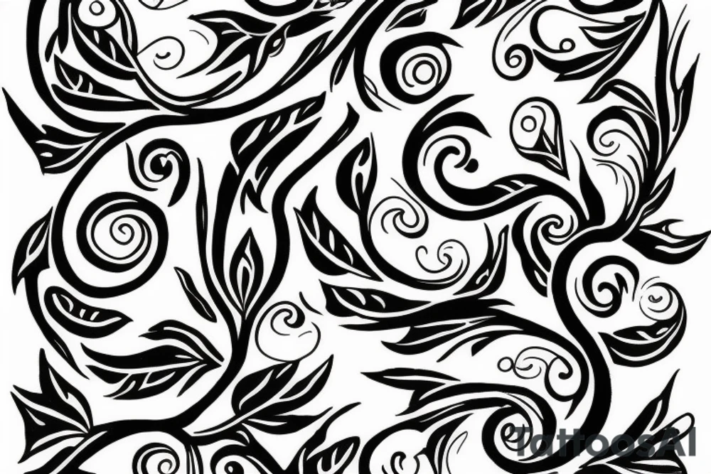 A ace card with vines around it tattoo idea