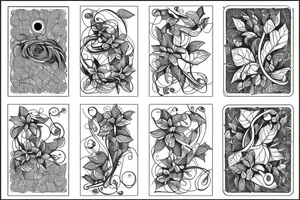 A ace card with vines around it tattoo idea