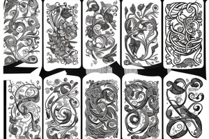 An ace card with vines around it tattoo idea