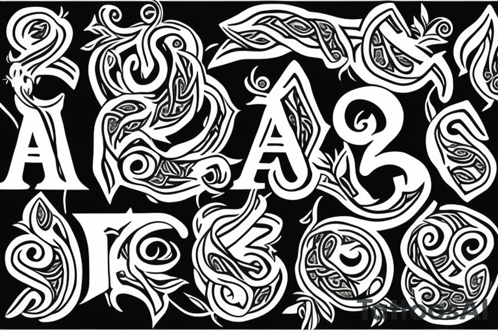 An ace card with vines around it tattoo idea
