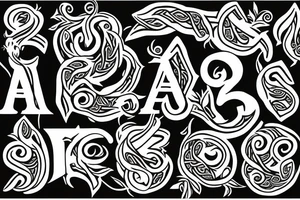 An ace card with vines around it tattoo idea