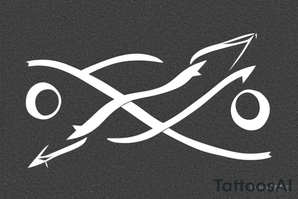 double infinity with arrow tattoo idea