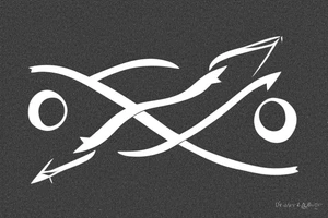 double infinity with arrow tattoo idea