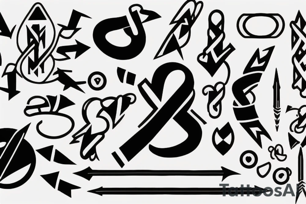 double infinity with arrow tattoo idea