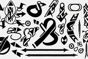 double infinity with arrow tattoo idea