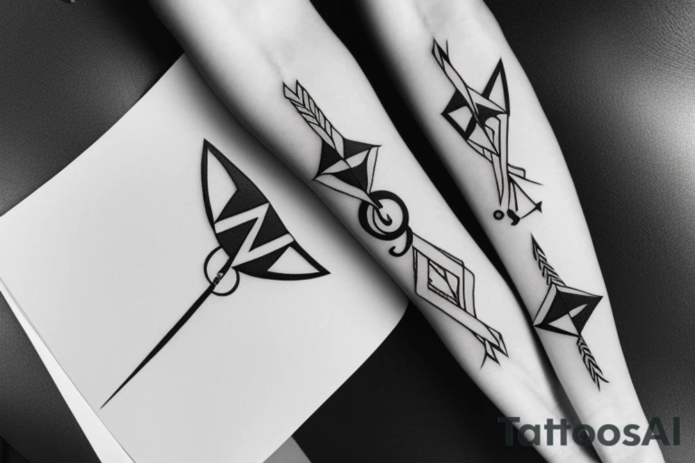 double infinity with ending with an arrow tattoo idea