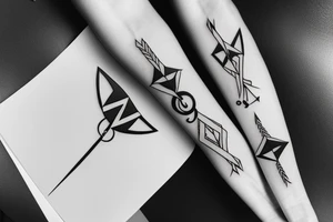 double infinity with ending with an arrow tattoo idea