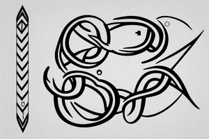 double infinity with ending with an arrow tattoo idea