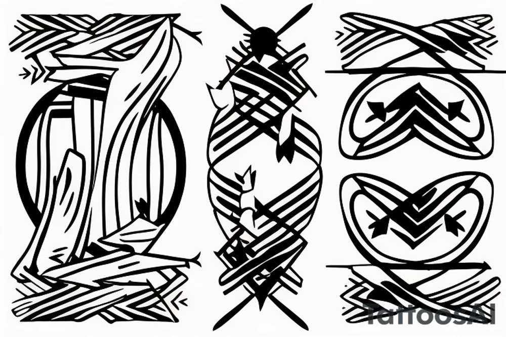 double infinity with ending with an arrows tattoo idea