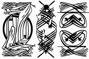 double infinity with ending with an arrows tattoo idea