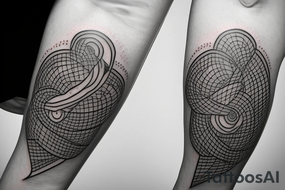 double infinity with ending with an arrows tattoo idea