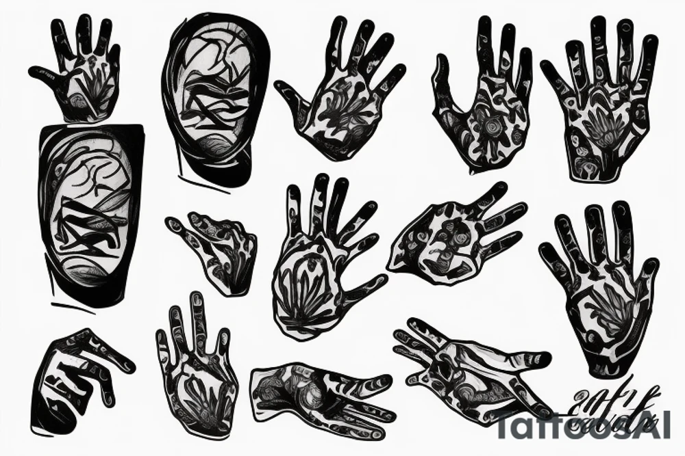 SON AND FATHER HANDS tattoo idea