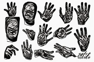 SON AND FATHER HANDS tattoo idea