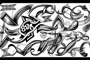 double infinity, 88, with ending with arrows tattoo idea