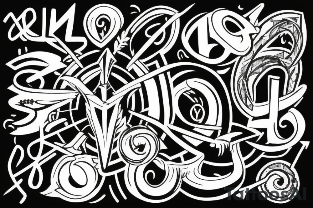 double infinity, 88, with ending with arrows tattoo idea