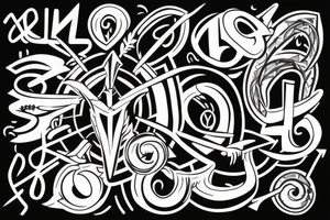 double infinity, 88, with ending with arrows tattoo idea