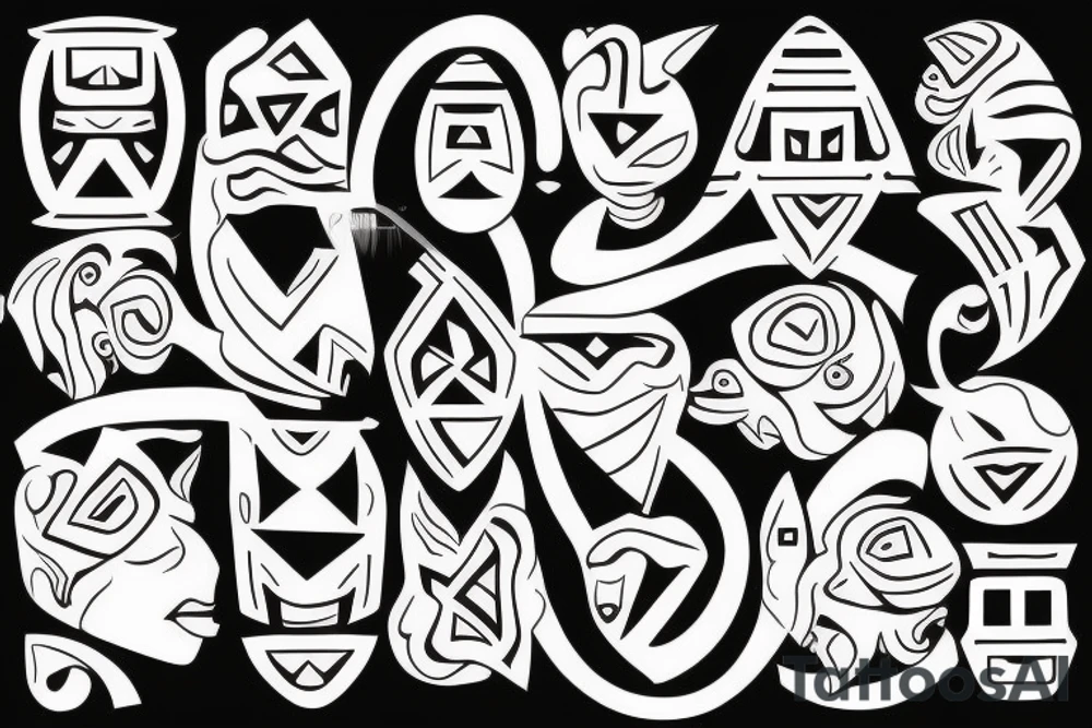 Husband and wife tribal tattoo idea