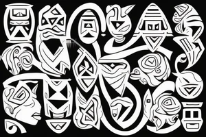 Husband and wife tribal tattoo idea